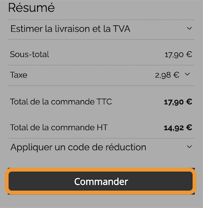 valider votre panier Cycloboost