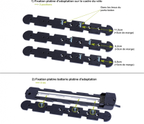 Kit de fixation pour batterie Trapèze