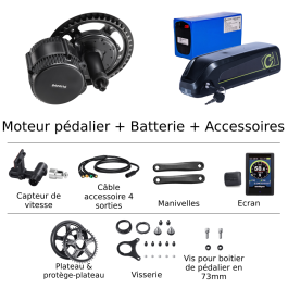 Kit moteur BBS 36V 500W (68, 73, 100mm) avec batterie