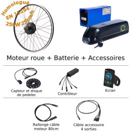 Moteur électrique HMParts 36V 250W MY1015 Avec Support - Pour E-Scooter, 5M