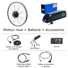KIT ÉLECTRIQUE 500W 36V VTT - AVANCÉ