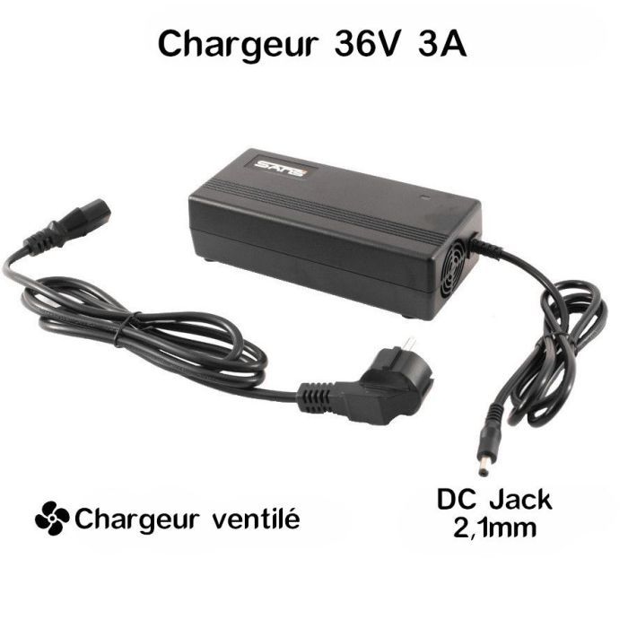 Chargeur Lithium-ion 36v 3A DC Jack - Ventilé