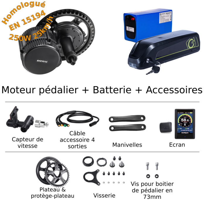 Moteur Pédalier BROSE 250W 36V Drive T 25Km/h 90Nm