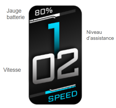 Interface écran LCD Couleur vélo électrique