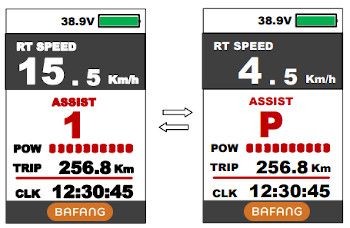 Mode piéton écran LCD 850C Ecran LCD pour moteur vélo BBS Bafang