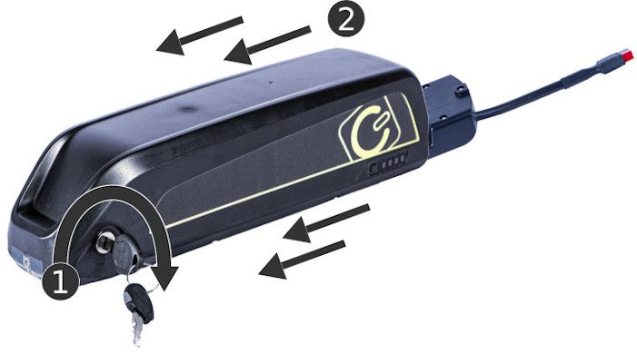 Déverrouillage batterie de vélo