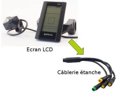 ADDG Onature v/élo /électrique du Moteur pour Bafang BBS01 BBS02 BBSHD Ebike Pleine Tordre gaz 3 Pin connecteur /étanche pour E Bike