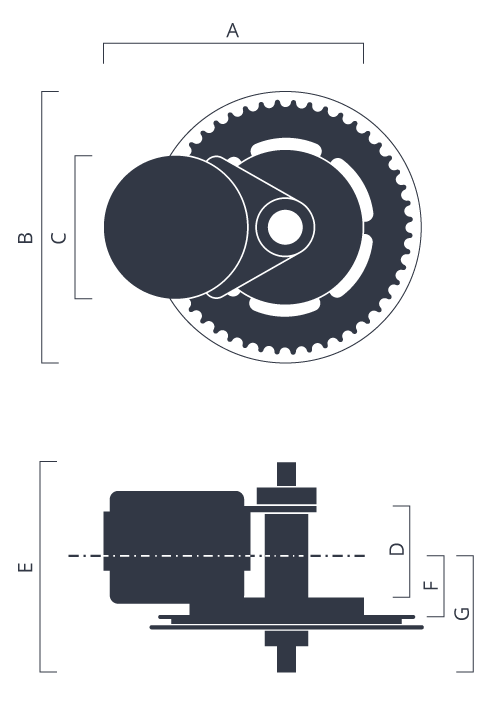 Dimensions du moteur Dimensions du moteur