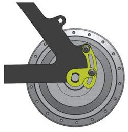 Torque arm roue arrière vélo électrique