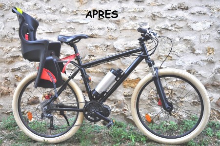 vélo équipé d'un moteur pédalier BBS 250w kit moteur pédalier